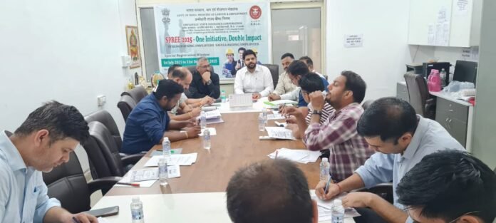 WhatsApp Image 2025-07-29 at 10.18.13 AM (1) ESIC क्षेत्रीय कार्यालय, बद्दी द्वारा कर्नल मंजीत कटोच, क्षेत्रीय निदेशक की अध्यक्षता में SPREE योजना (Scheme to Promote Registration of Employers/Employees) के संबंध में