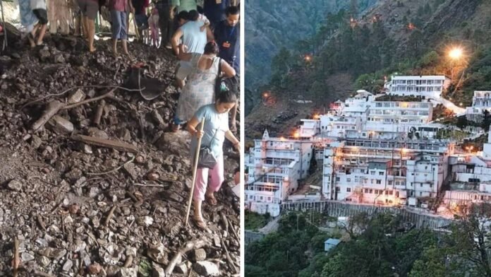 माता वैष्णो देवी धाम में भूस्खलन से बड़ा हादसा, एक श्रद्धालु की मौत, यात्रा अस्थायी रूप से रोकी गई उत्तर भारत में सक्रिय मानसून के चलते कई इलाकों में भारी बारिश हो रही है। जम्मू-कश्मीर भी इससे अछूता नहीं है, जहां बारिश का दौर लगातार जारी है। इसी बीच सोमवार सुबह जम्मू के कटरा स्थित माता वैष्णो देवी धाम में बड़ा हादसा हो गया। बाणगंगा के पास स्थित पैदल यात्रा मार्ग पर अचानक भीषण भूस्खलन (लैंडस्लाइड) हुआ, जिसमें पहाड़ का एक बड़ा हिस्सा टूटकर नीचे गिर पड़ा। मलबे और चट्टानों ने यात्रियों के लिए बनाए गए शेड को भी तोड़ डाला, जिससे मौके पर अफरा-तफरी मच गई। हादसे की जानकारी मिलते ही माता वैष्णो देवी श्राइन बोर्ड की आपदा प्रबंधन टीम तुरंत मौके पर पहुंची और राहत-बचाव कार्य शुरू कर दिया। हादसे के समय कई तीर्थयात्री उस मार्ग पर मौजूद थे। मलबे के नीचे करीब 7 तीर्थयात्री फंस गए थे। हालांकि कई लोगों ने समय रहते भागकर अपनी जान बचा ली। श्रद्धालुओं को मलबे से निकालकर अस्पताल भेजा गया, जहां इलाज के दौरान एक तीर्थयात्री की मौत हो गई। दो अन्य घायल तीर्थयात्रियों का इलाज जारी है, जबकि चार को प्राथमिक उपचार के बाद छुट्टी दे दी गई है। राहत कार्य में सेना, अर्धसैनिक बल और स्थानीय पुलिस भी जुटी रही। वीडियो में कैद हुआ हादसा लैंडस्लाइड की घटना के दो वीडियो भी सामने आए हैं, जिनमें पहाड़ गिरने की भयावह तस्वीरें देखी जा सकती हैं। हादसे के वक्त तीर्थयात्रियों के 'जय माता दी' के नारे गूंज रहे थे, जो देखते ही देखते चीख-पुकार में बदल गए। यात्रा अस्थायी रूप से स्थगित श्राइन बोर्ड ने तीर्थयात्रियों की सुरक्षा को ध्यान में रखते हुए माता वैष्णो देवी यात्रा को फिलहाल अस्थायी रूप से रोक दिया है। प्रभावित मार्ग पर मलबा हटाने का कार्य युद्धस्तर पर जारी है, लेकिन नुकसान ज्यादा होने के कारण रास्ते को दुरुस्त करने में समय लग सकता है। धाम के अन्य मार्गों की भी जांच की जा रही है ताकि ऐसी घटनाओं की पुनरावृत्ति रोकी जा सके। वहीं, श्राइन बोर्ड ने आगे यात्रा कर रहे तीर्थयात्रियों से अपील की है कि वे सतर्कता बरतें और प्रशासन की ओर से जारी निर्देशों का पालन करें। गौरतलब है कि मौसम विभाग पहले ही जम्मू-कश्मीर में भारी बारिश को लेकर अलर्ट जारी कर चुका है। आने वाले दिनों में भी भारी बारिश की संभावना जताई गई है।