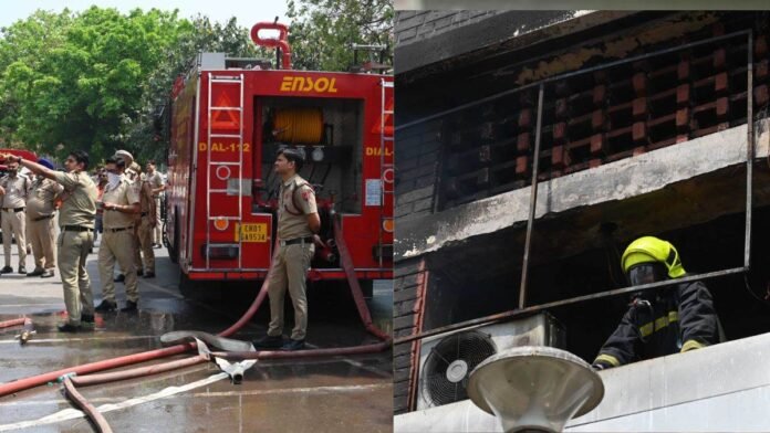 fire chandigarh चंडीगढ़ सेक्टर-20 शोरूम में भीषण आग, दमकल मौके पर