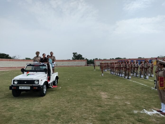 The full-dress rehearsal for the district-level Independence Day celebrations in Fazilka was held today at Shaheed Bhagat
