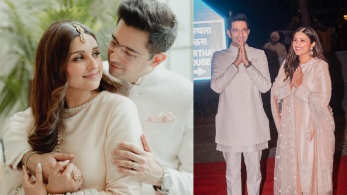 parineeti-raghav01-1684135848 अभिनेत्री परिणीति चोपड़ा और उनके पति व आम आदमी पार्टी के सांसद राघव चड्ढा ने खुशखबरी साझा की है। दोनों ने सोशल मीडिया पर पोस्ट कर