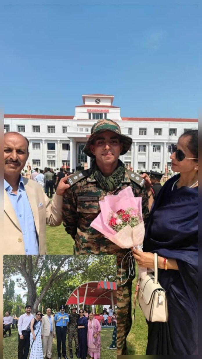 जिला मंडी की सदर तहसील के गांव पपराहल के संघर्ष ठाकुर भारतीय सेना में लेफ्टिनेंट पद पर कमीशन प्राप्त कर सेना की वर्दी पहनने को तैयार हो गए हैं।