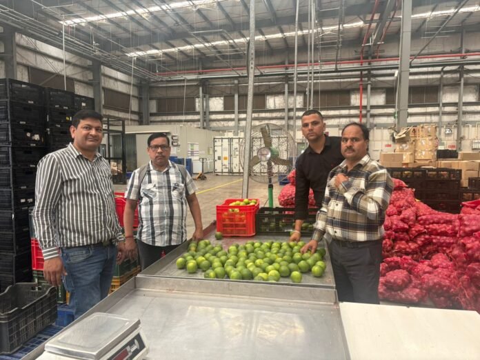 The first consignment of sweet lime