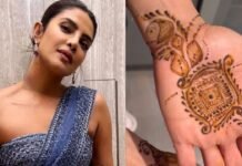 प्रियंका चोपड़ा ने करवाचौथ से पहले पति निक के नाम की मेहंदी लगाई प्रियंका चोपड़ा ने करवाचौथ से पहले पति निक के नाम की मेहंदी लगाई