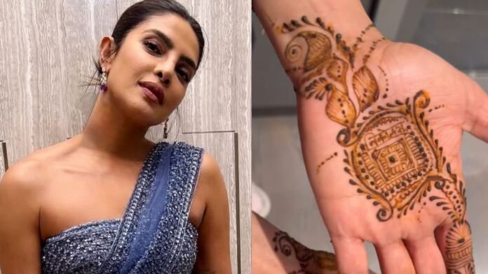 Priyanka-Chopra-Karwa-Chauth-Mehndi प्रियंका चोपड़ा ने करवाचौथ से पहले पति निक के नाम की मेहंदी लगाई