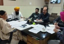 Meeting held under the chairmanship of SDM regarding preparations for “ Light and Sound ” event On November 14 at 5.30 pm, a meeting regarding the preparations for the Light and Sound Show dedicated to the immortal martyrdom