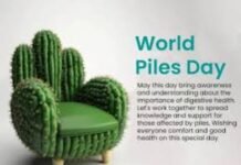 अंतरराष्ट्रीय पाइल्स दिवस पर पाइल्स (बवासीर) निशुल्क जांच एवं जागरूकता शिविर 20 नवंबर को अंतरराष्ट्रीय पाइल्स दिवस पर पाइल्स (बवासीर) निशुल्क जांच एवं जागरूकता शिविर 20 नवंबर को