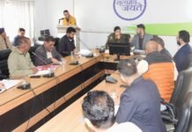 मंडी जिला में अब पंचायत स्तर पर होंगी एनकॉर्ड की बैठकें, दिसंबर के तीसरे सप्ताह से पंचायतों में होगा वॉकथोन का आयोजन उपायुक्त अपूर्व देवगन आज पुलिस लाईन मंडी में आयोजित नार्को समन्वय समिति (एनकॉर्ड) की मासिक समीक्षा बैठक की अध्यक्षता की। उन्होंने
