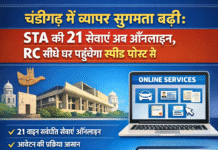 चंडीगढ़ में व्यापार सुगमता बढ़ी: STA की 21 सेवाएं अब ऑनलाइन, RC सीधे घर पहुंचेगा स्पीड पोस्ट से