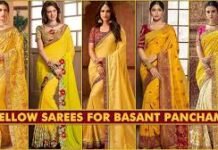 सरस्वती पूजा के लिए पीली साड़ी के बेस्ट और ट्रेंडिंग डिजाइन