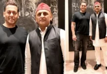 अखिलेश यादव की सलमान खान से मुंबई में मुलाकात, तस्वीर वायरल