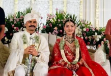 लाल लहंगे में छाईं IPS अंशिका, शेरवानी में दिखे रॉयल केके बिश्नोई