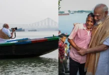 हुगली नदी किनारे पीएम मोदी का खास अंदाज़, नाविकों से मुलाकात और की फोटोग्राफी