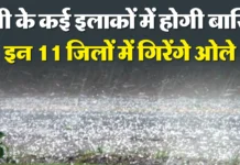 यूपी के मौसम में आज से बड़ा बदलाव: बारिश, तेज हवाएं और ओलावृष्टि का अलर्ट, कई जिलों में चेतावनी