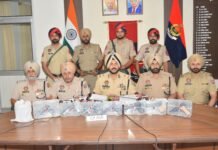 DRUG AND ILLEGAL ARMS SMUGGLING MODULE BUSTED IN AMRITSAR; ONE HELD WITH 2.1KG HEROIN, 7 PISTOLS