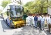 Bhagwant Mann Govt expands luxury bus fleet to Delhi Airport; Transport Minister Harpal Singh Cheema flags off 5 new Super Integral Volvo coaches