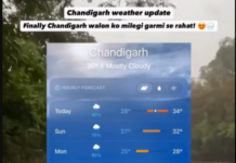 चंडीगढ़ में गर्मी से राहत की उम्मीद, मौसम ने बदली करवट; बारिश के आसार