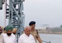 बरिंदर कुमार गोयल ने शाहपुरकंडी के दो नए वाटर चैनलों का किया उद्घाटन, कहा— किसानों को सिंचाई के लिए सीधे मिलेगा पानी