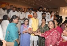 कैबिनेट मंत्री मोहिंदर भगत द्वारा रक्षाबंधन के अवसर पर 1300 सत्कार सखियों को किया सम्मानित