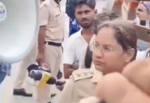 पटना प्रदर्शन में IPS शैलजा दास का पारा हाई, प्रदर्शनकारियों से तीखी बहस