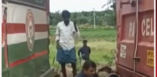 तेलंगाना में बड़ा हादसा टला, सड़क से उतरकर कुएं में जा लटकी बस